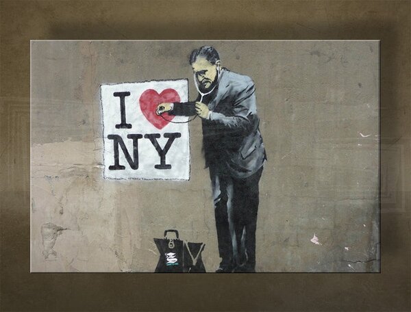 Obraz na plátne Street ART – Banksy - 20x30 cm