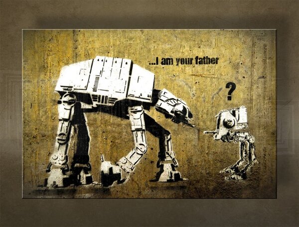 Obraz na plátne Street ART – Banksy - 20x30 cm