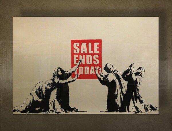 Obraz na plátne Street ART – Banksy - 20x30 cm