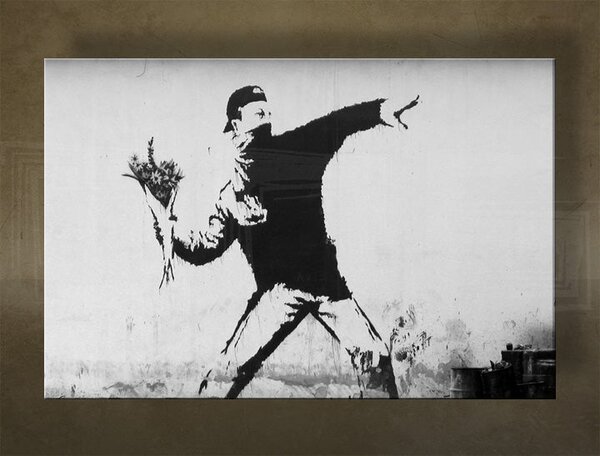 Obraz na plátne Street ART – Banksy - 20x30 cm