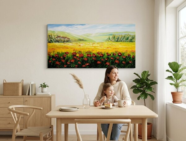 Autorská reprodukcia na plátne KRAJINA - 60x30 cm