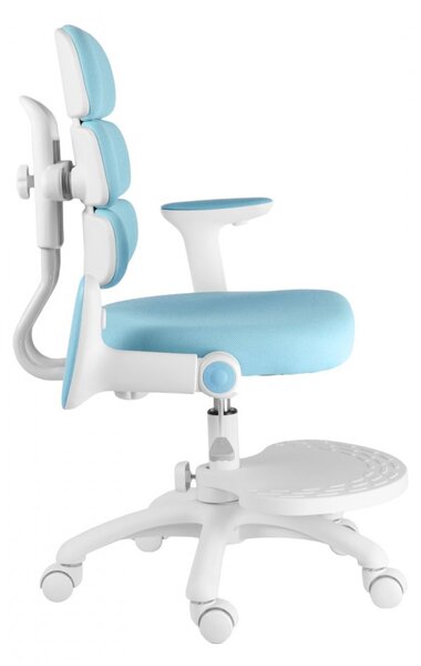 Detská rastúca stolička Neoseat KIDDY THREE — látka, prateľný poťah, modrá