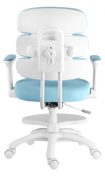 Detská rastúca stolička Neoseat KIDDY THREE — látka, prateľný poťah, modrá
