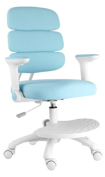 Detská rastúca stolička Neoseat KIDDY THREE — látka, prateľný poťah, modrá