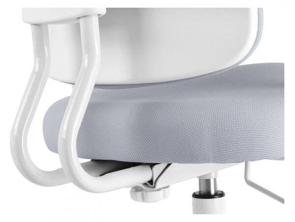 Detská rastúca stolička Neoseat KIDDY THREE — látka, prateľný poťah, sivá