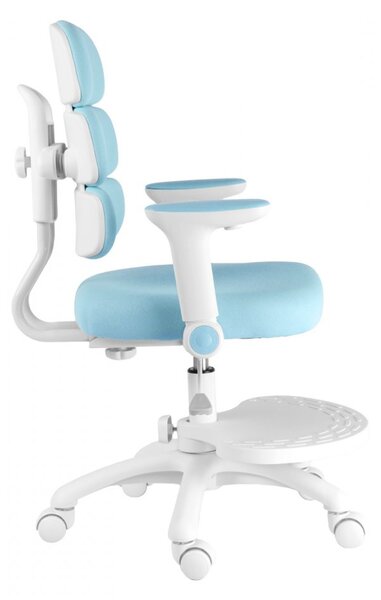 Detská rastúca stolička Neoseat KIDDY THREE — látka, prateľný poťah, modrá