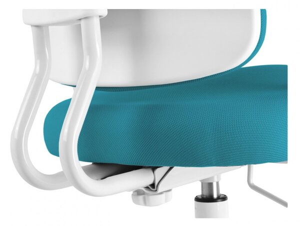 Detská rastúca stolička Neoseat KIDDY THREE — látka, prateľný poťah, tyrkysová
