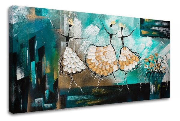 Autorská reprodukcia na plátne TANEČNICE - 60x30 cm