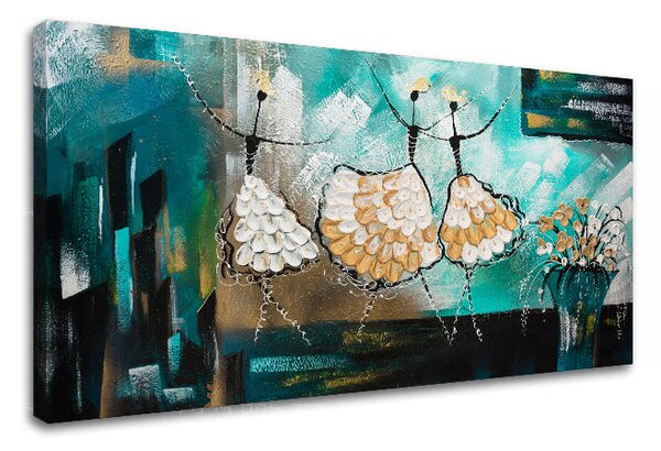 Autorská reprodukcia na plátne TANEČNICE - 60x30 cm