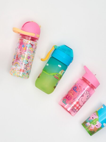 Sinsay - Fľaša na vodu s rúčkou a slamkou Peppa Pig - viacfarebná