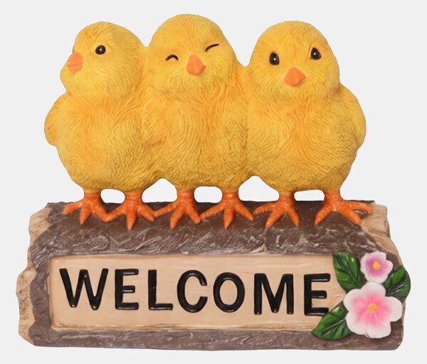 Sinsay - Stojaca záhradná dekorácia s nápisom „Welcome“ - žltá