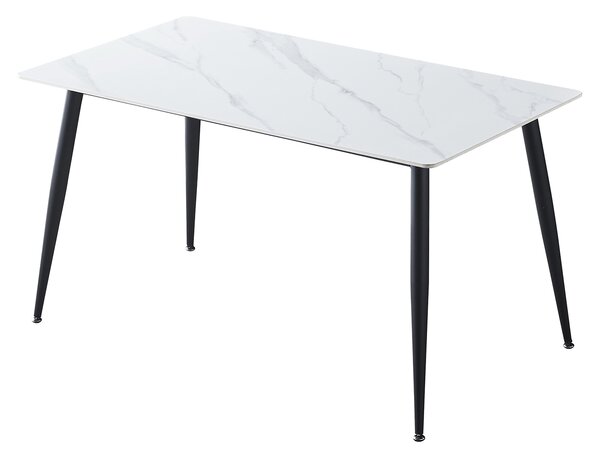 Jedálenský stôl ADRIA 130x70 biely mramor