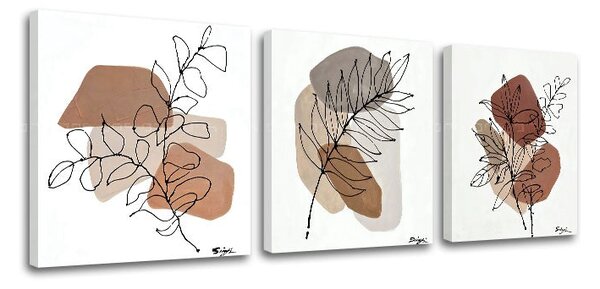 Obraz na plátne LISTY - 60x20 cm