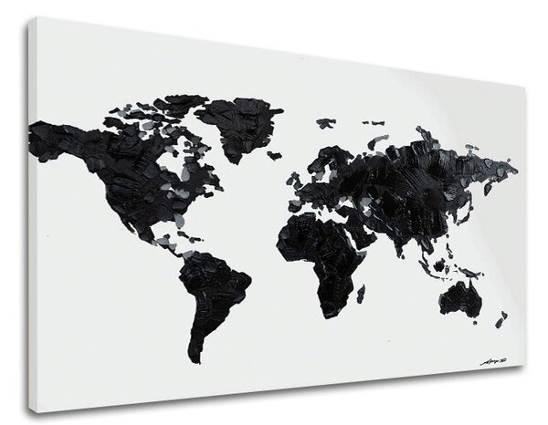 Obraz na plátne MAPA SVETA - 80x50 cm