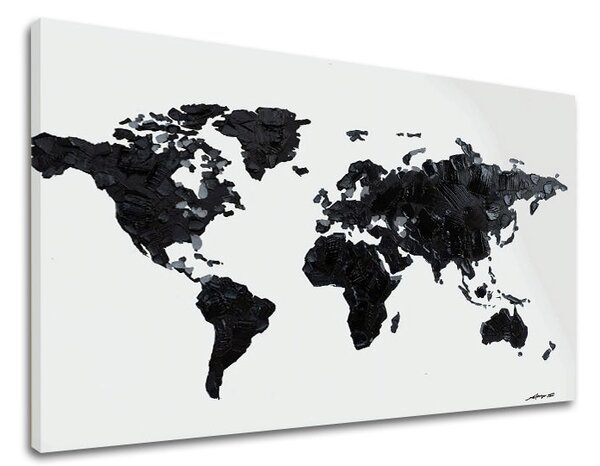 Obraz na plátne MAPA SVETA - 80x50 cm