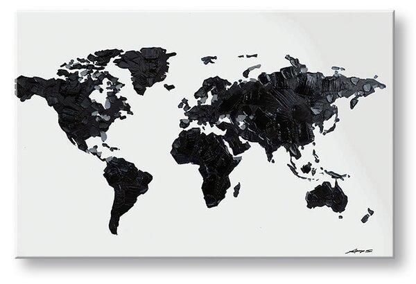 Obraz na plátne MAPA SVETA - 80x50 cm
