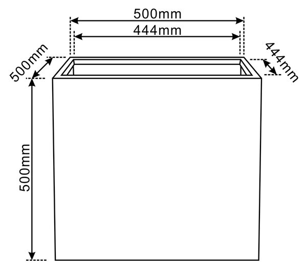 Betonový kvetináč Kubix (50 x 50 x 50 cm) - Tmavozelená XL (50 x 50 x 50 cm)
