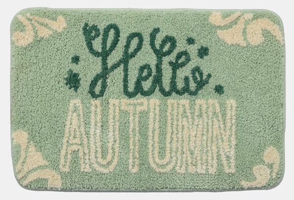 Sinsay - Kúpeľňová predložka s nápisom „Hello Autumn“ - bledozelená