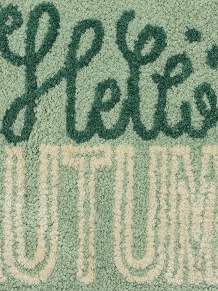 Sinsay - Kúpeľňová predložka s nápisom „Hello Autumn“ - bledozelená