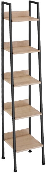 Tectake 404705 rebríkový regál - 35,5 x 31,5 x 170,5 cm, industrial svetlé drevo, dub sonoma