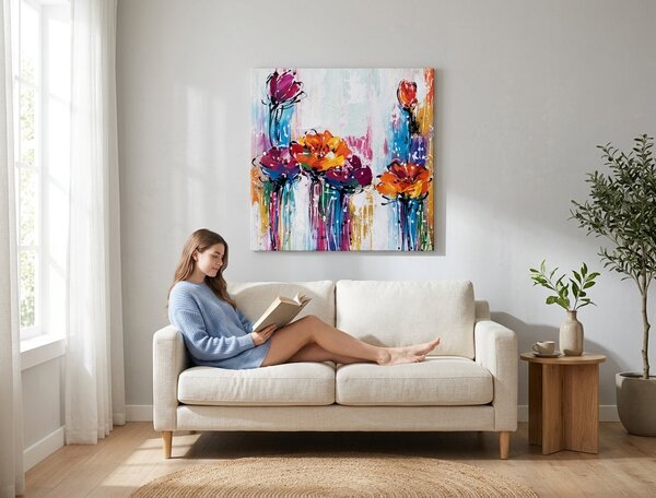 Obraz na plátne ABSTRAKT - 50x50 cm