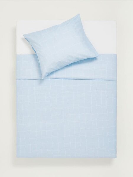 Sinsay - Bavlnená posteľná súprava - svetlomodrá