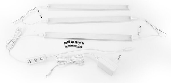 SOLIGHT LED stmievateľné podlinkové a nábytkové svietidlo 3x3W, 4100K, 3x30cm