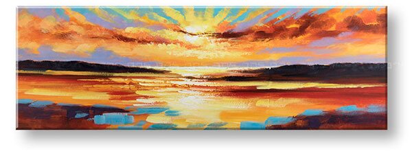 Obraz na plátne ZÁPAD SLNKA - 90x30 cm