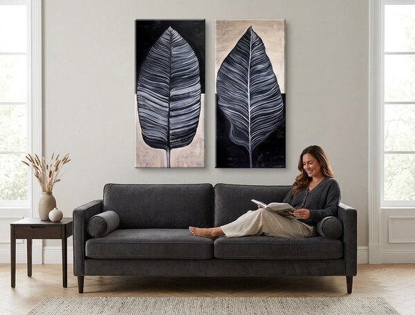 Autorská reprodukcia na plátne LISTY - 60x65 cm