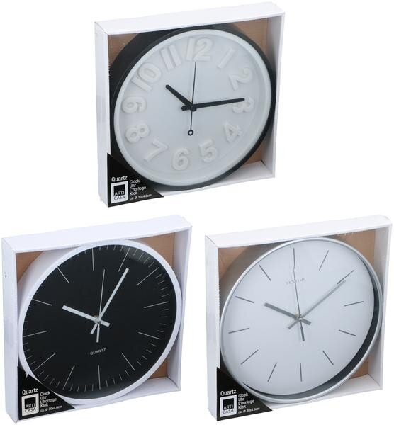 Nástenné hodiny 30cm MIX farieb