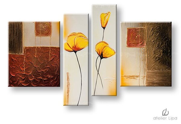 Autorská reprodukcia na plátne KVETY - 150x85 cm