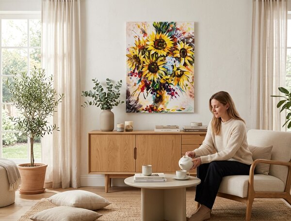 Autorská reprodukcia na plátne KVETY - 40x50 cm