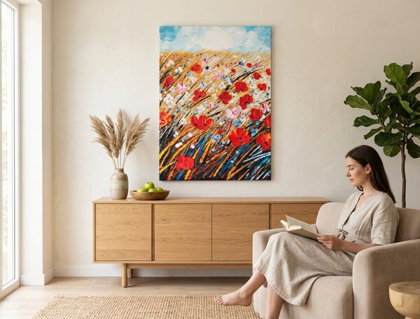 Autorská reprodukcia na plátne KVETY - 45x65 cm