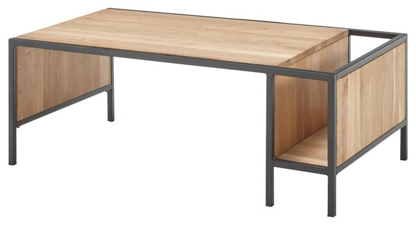 KONFERENČNÝ STOLÍK, čierna, farba duba, drevo, kov, 110/60/40 cm MID.YOU - Stolíky do obývačky, Online Only