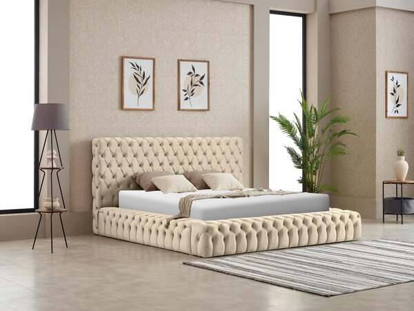 ČALÚNENÁ POSTEĽ, 180/200 cm, prírodná farba Livetastic - Online Only spálne, Online Only