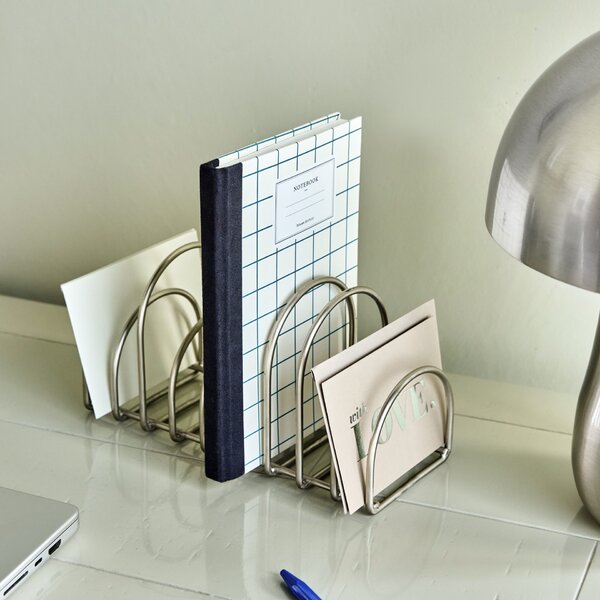 Kovový stolný organizér Pampi Brushed Silver