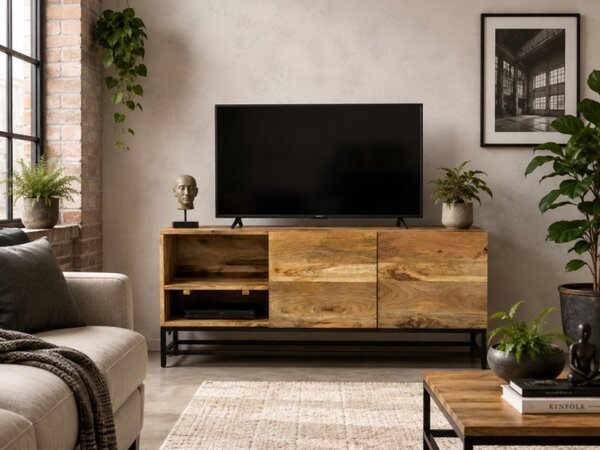 TV stolík Gita 130x60x45 indický masív mango