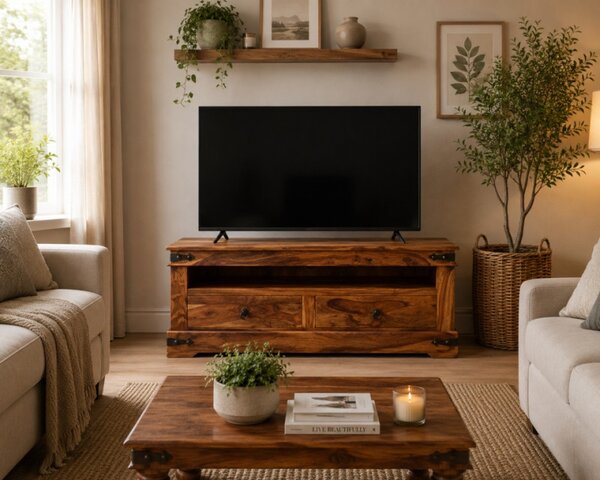 TV stolík Jali 120x55x45 z indického masívu palisander