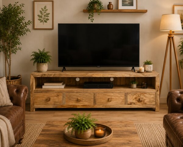 TV stolík Hina 160x50x45 z mangového dreva