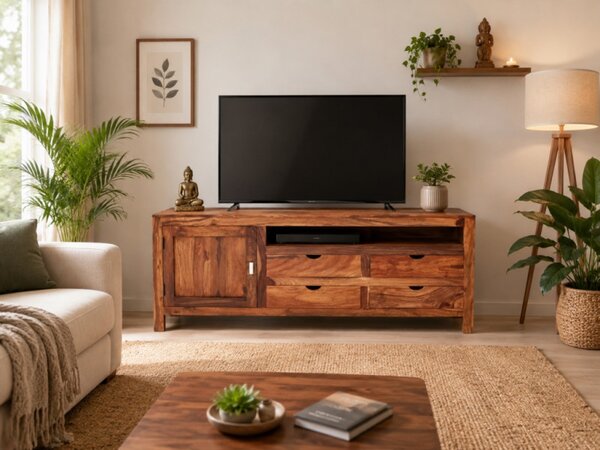 TV stolík Amba 180x70x45 z indického masívu palisander