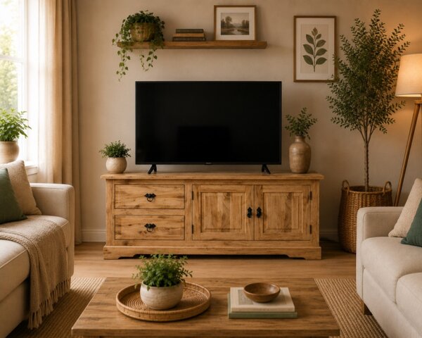 TV stolík Guru 140x60x45 z mangového dreva