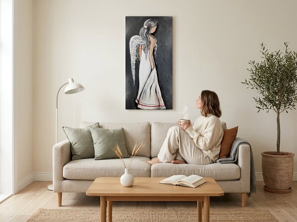 Obraz na plátne ANJEL - 35x90 cm