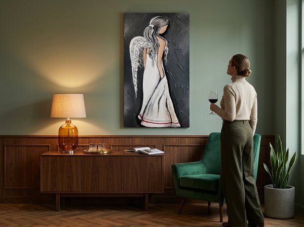 Obraz na plátne ANJEL - 35x90 cm