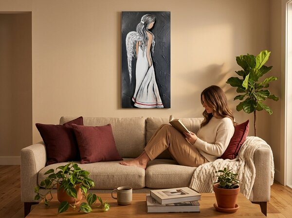 Obraz na plátne ANJEL - 35x90 cm