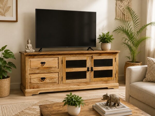 TV stolík Guru 140x60x45 indický masív mango