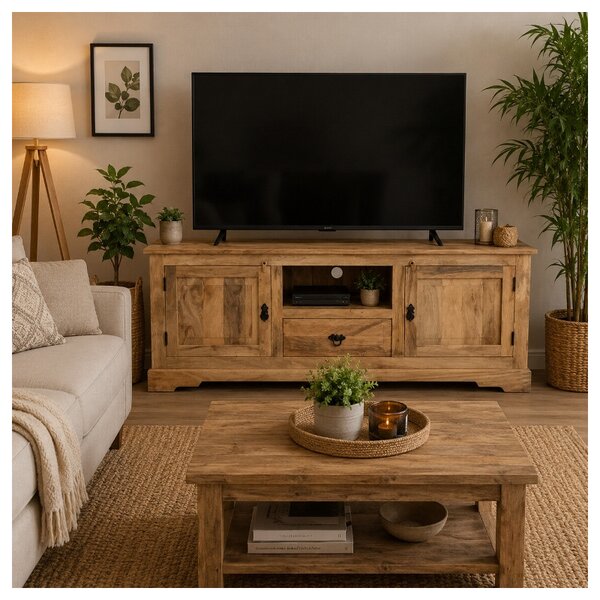TV stolík Guru 160x60x45 z mangového dreva