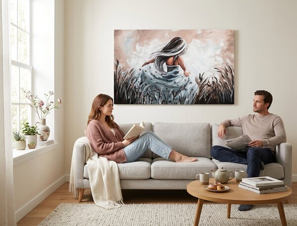 Obraz na plátne DIEVČA - 60x40 cm