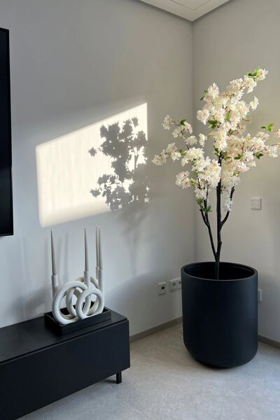 Kvetináč CHICO, sklolaminát, priemer 50 cm, antracit