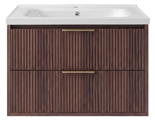 Kúpeľňová skrinka s umývadlom REA Sherry 60cm Brown Walnut