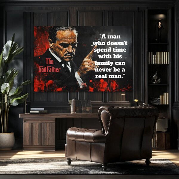 Obraz The Godfather na plátne | Personalizovaný citát Papilora - 60x40 cm